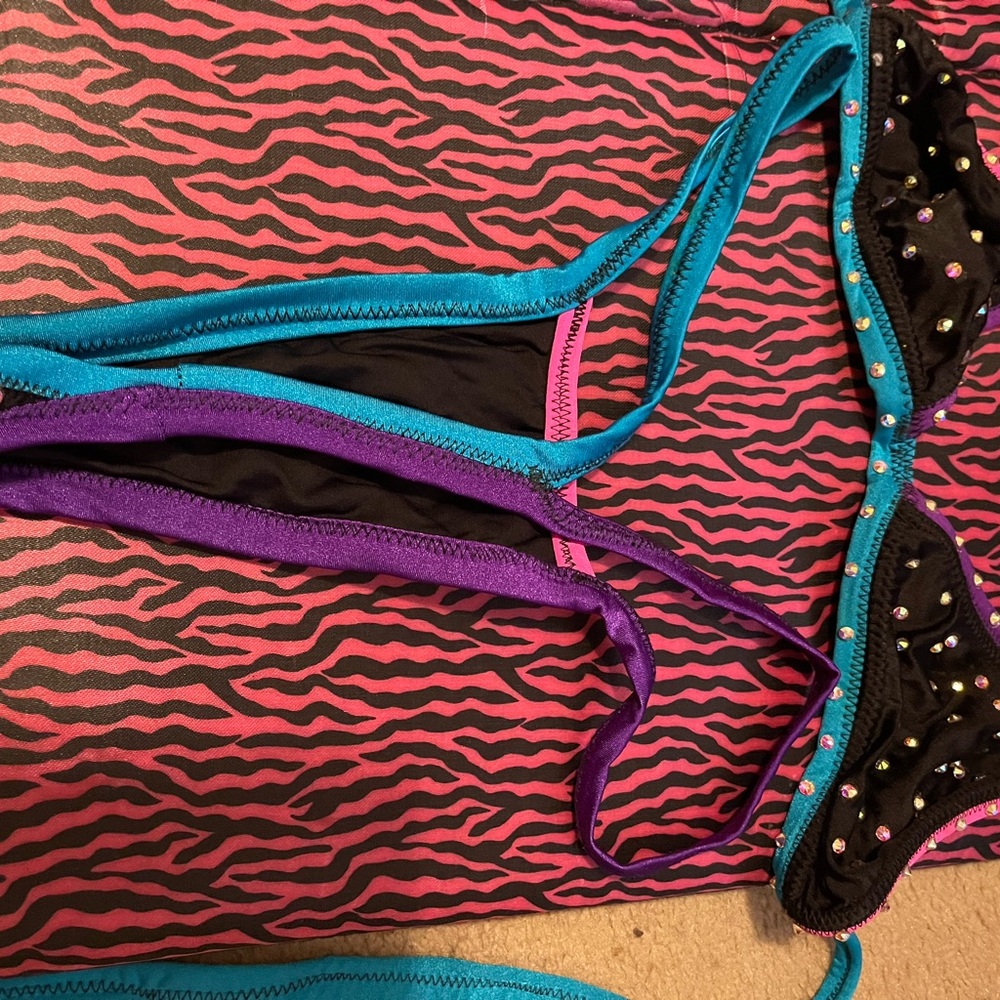 Black and Teal dance outfit
